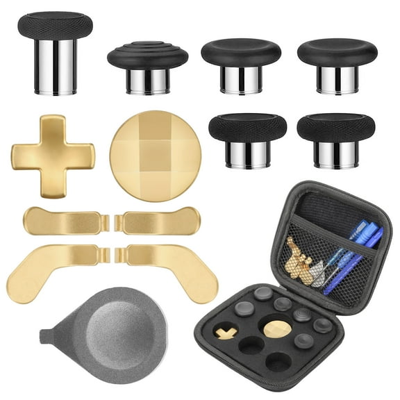 TSV 17-in-1 Metal Thumbsticks Replacement Parts Fit for Xbox One Elite Series 2 Controller (Model 1797), Thumbsticks Paddles Accessories for Xbox Elite Series 2/Series 2 Core Controller