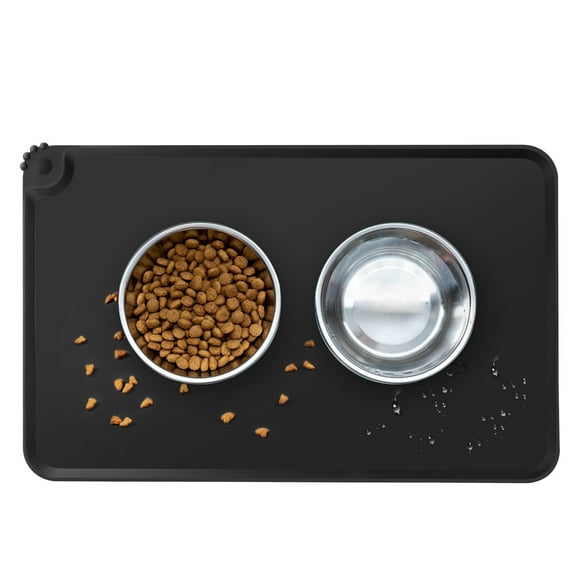 TSV 18.5 x 11.8 x 0.02'' Pet Food Mat, Silicone Waterproof Dog Cat Placemat Mat for Food and Water