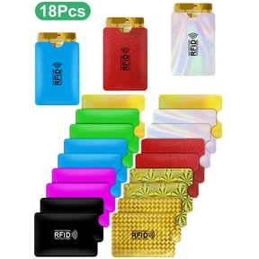 TSV 18pcs RFID Blocking Sleeves, Colorful Identity Theft Prevention RFID Blocking Envelopes Set