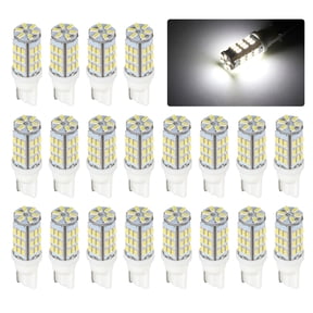 TSV 20pcs Bright RV Trailer T10 921 194 42-SMD, 12V Car Interior Backup Reverse LED Lighting Bulbs Light Width Lamp Xenon, White