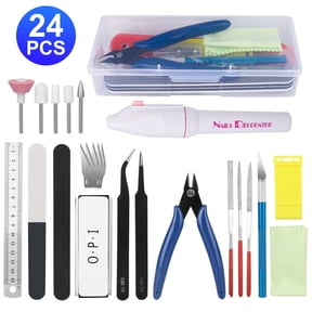 TSV 24Pcs Gund am Model Basic Tools Kit, Plastic Model Building Tools Craft Set, Hobby Building Tools Kit for Gund am, Car, Airplanes Model Assemble Building, Repairing
