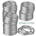 thumbnail image 1 of TSV 24pcs Mason Jar Replacement Rings, 87mm Wide Mouth Rustproof Canning Lid Tinplate Metal Bands, Fit for Kerr & Ball Jar, Silver, 1 of 8