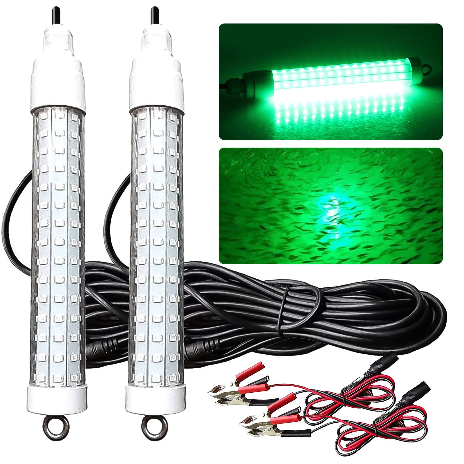 LL LED 10W Submersible Night Fishing Light 12V Underwater Fish Finder Lamp  Attracts Prawns @MY