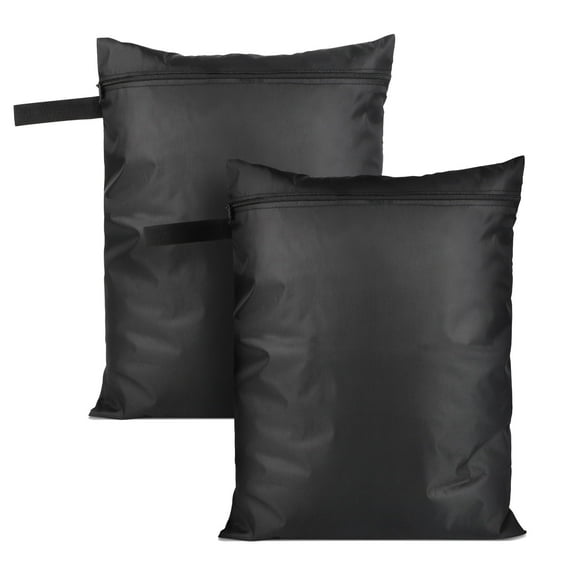 TSV 2pcs Cloth Diaper Wet Dry Bags, Waterproof Reusable Storage Bag w/Zipper for Swimsuits or Wet Clothes