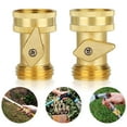 thumbnail image 1 of TSV 2pcs Garden Hose Shut Off Valve, Heavy Duty Brass Garden Hose Connector, 3/4" Thread, 1 of 5