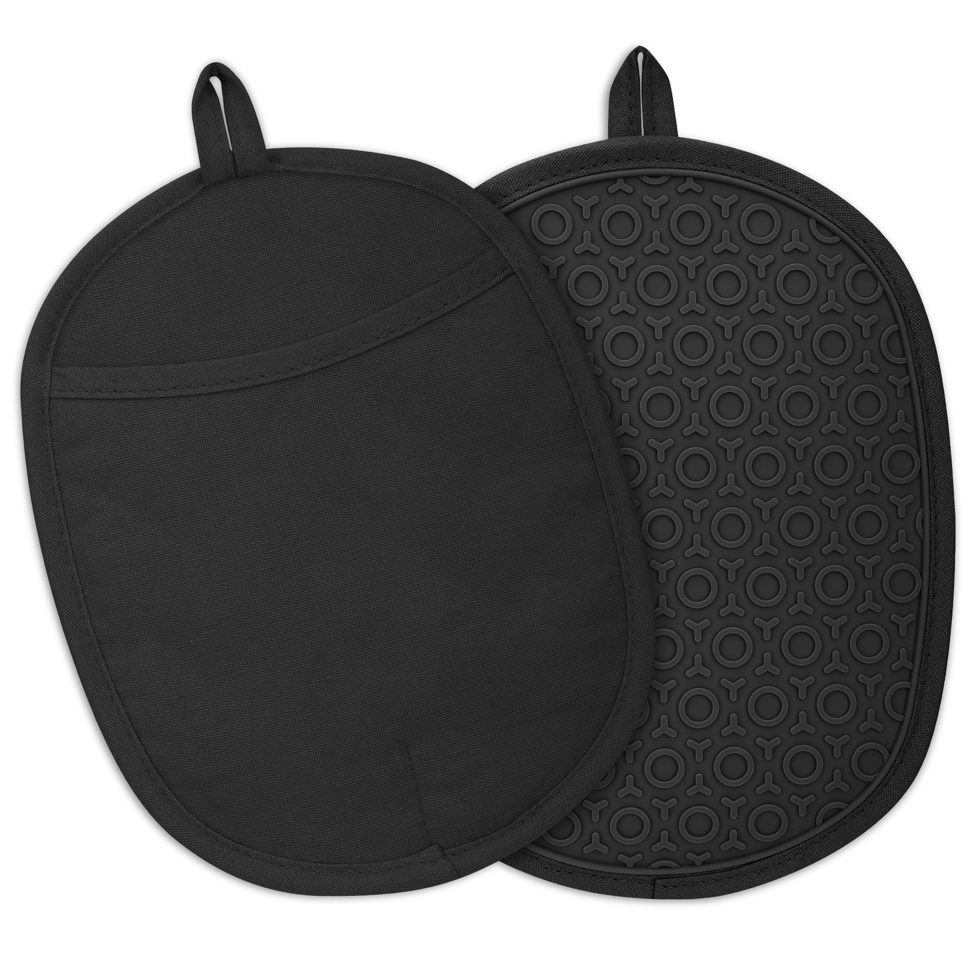 TSV 2pcs NonSlip Silicone Pot Holders, HeatResistant Oven Mitts for