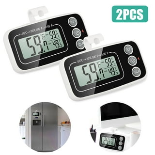 EEEkit Wireless Digital Freezer Thermometer, 2pcs Wireless Sensors with  Audible Alarm 