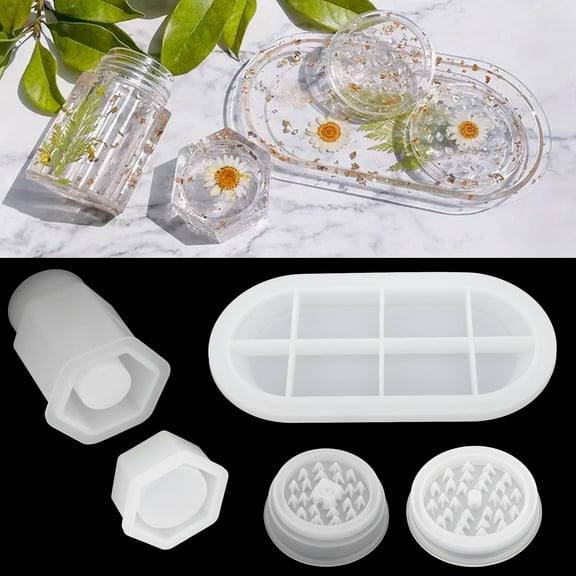 TSV 3 Set Silicone Epoxy Resin Mold, DIY Making Casting Tool for Beginner