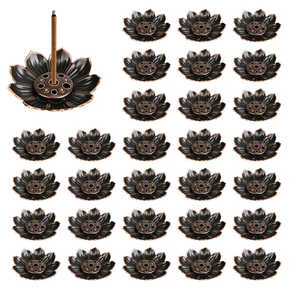 TSV 30pcs Incense Holder for Sticks, Lotus Incense Burner Holders with 6 Holes, for Fragrance Meditation Yoga Sauna SPA Home Decor