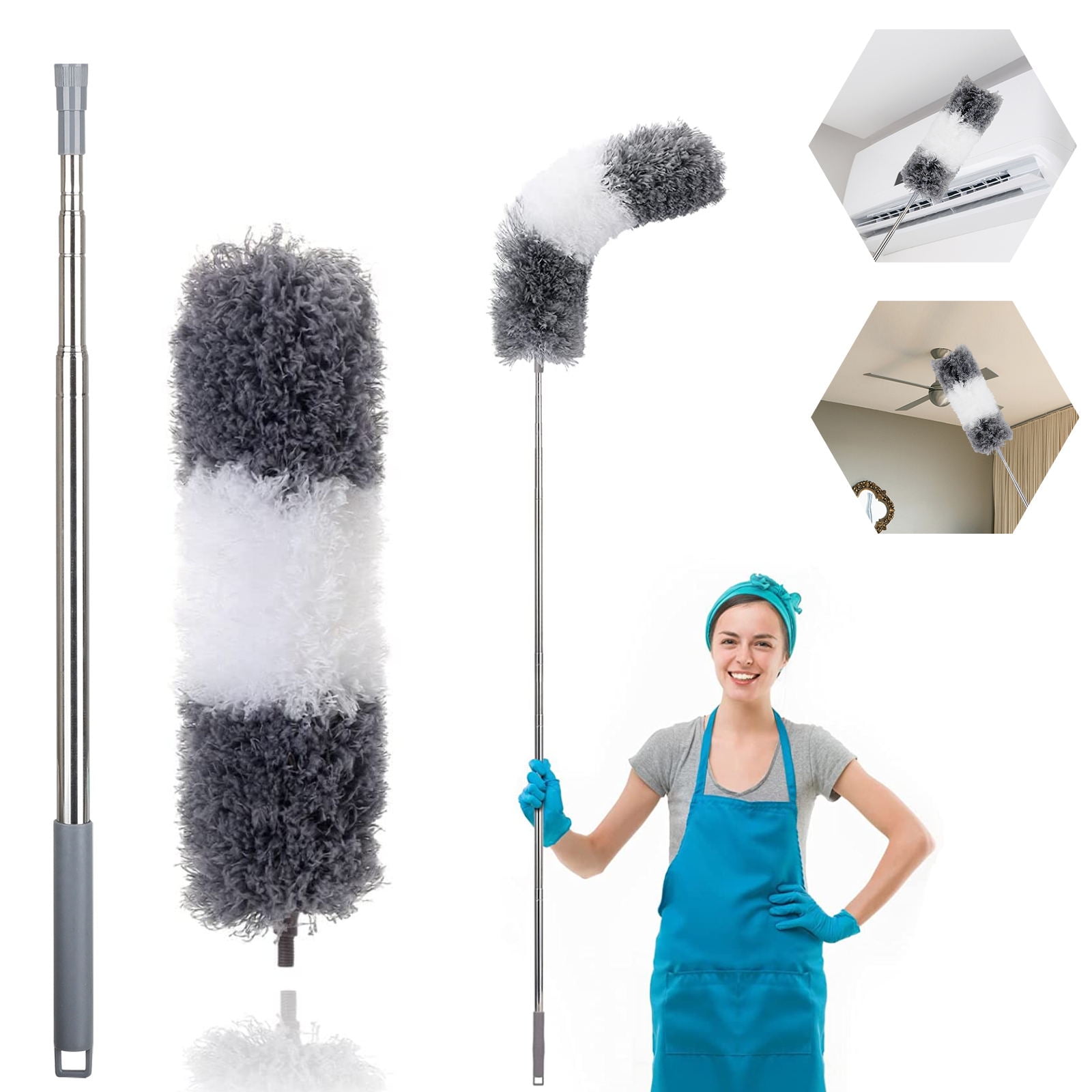 TSV 31100" Detachable Microfiber Duster, High Ceiling Fans Cleaning