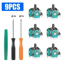 TSV 3D Analog Joystick Replacement Repair Parts Fit for Xbox One Controller, Regular, S, Elite Series Wireless Models, 3D Joystick Axis Analog Sensor Module w/ T8 T6 Torx Screwdriver Tool