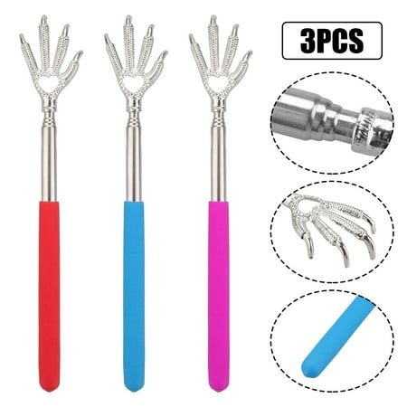 TSV 3pcs Telescoping Back Scratchers, Extendable Back Massager for Men Women, Self-Helping Massager