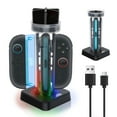 thumbnail image 1 of TSV 4-in-1 RGB Charging Dock Fit for Nintendo Switch 2 Joy-Con, Dual-Side Fast Charge Stand with 5 Light Modes, Magnetic Controller Holder, Black, 1 of 7