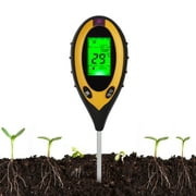 TSV 4 in 1 Soil Tester, Soil Moisture Meter, Soil PH Humidity Temperature Sunlight Monitor, Hygrometer for Garden