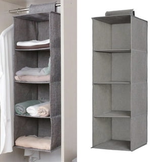 Estantes de tela para ropa  Storage closet organization, Hanging closet  shelves, Closet shelves
