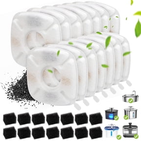 TSV 14pcs Cat Water Fountain Filters, Pet Drinking Sponges Filters Fits for Veken 95oz, 67oz, 135oz