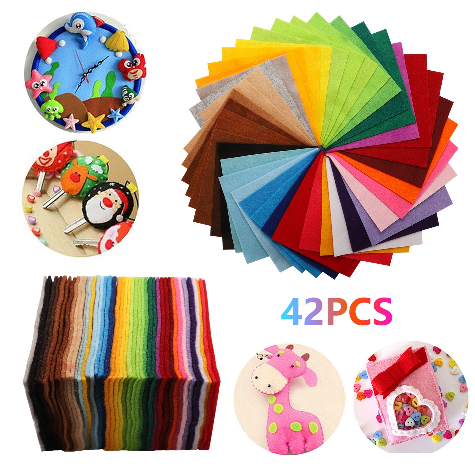 1Pc Felt Fabric Sheets DIY Crafts Felting Non-Woven Fabric for Patchwork  School Projects Decoration 18 Assorted Color - AliExpress