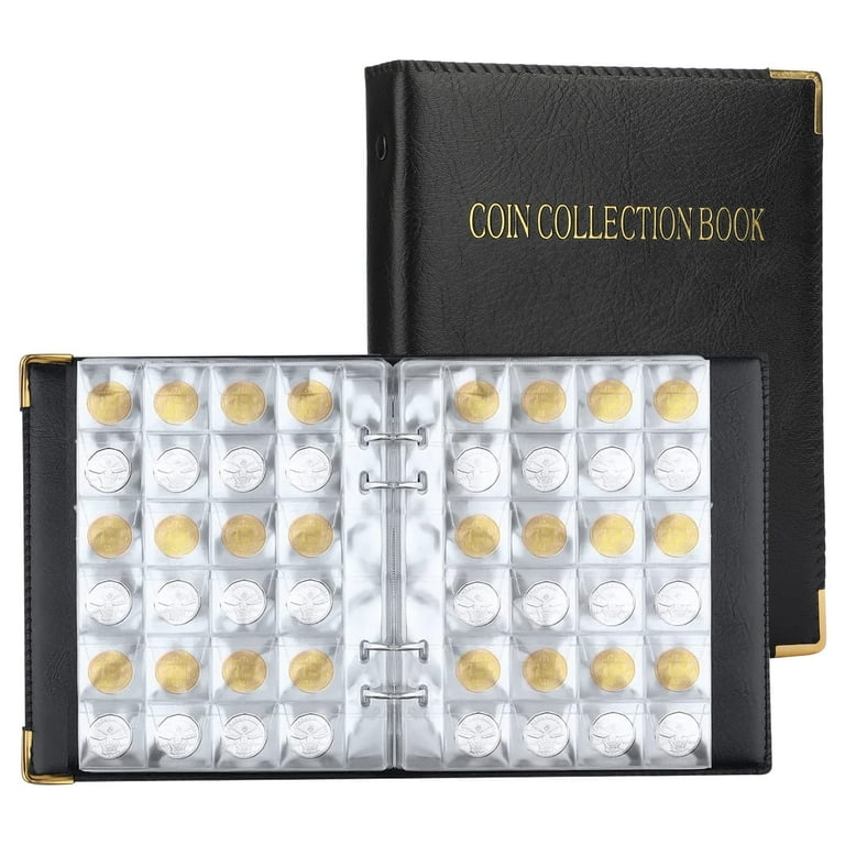 TSV Coin Album Collection Book, Waterproof PVC Pages, 480 Pockets
