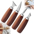 thumbnail image 1 of TSV 4Pcs Whittling Knife Kit, Wood Carving Knife Set with Trimming Knife, Multipurpose Knife, Small & Large Spatula for Fine Wood Chip Carving and Detail Cutting, 1 of 7