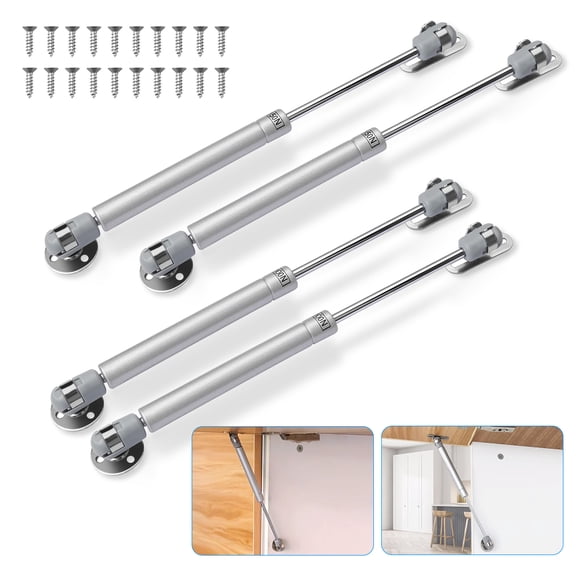 TSV 4pcs 100N / 150N Cabinet Gas Struts, Springs Air Rod Hinge for Kitchen Wardrobe Door
