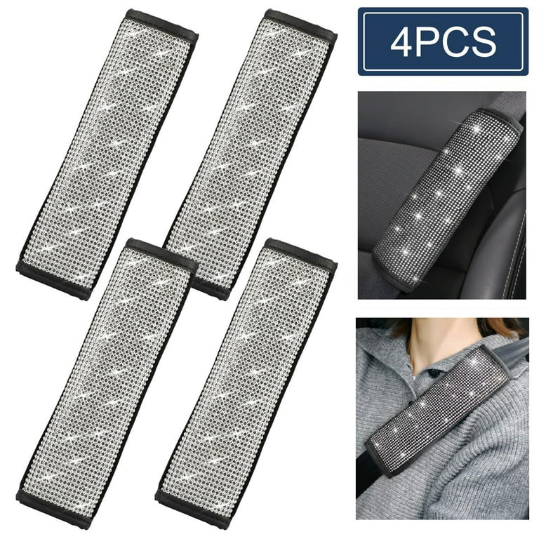 4x Soft PU Car Seat Belt Cover Pads Safety Shoulder Cushion Strap