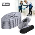 thumbnail image 1 of TSV 5 Pairs Reusable Non-slip Shoe Covers, Universal Soft Washable Thickened Foot Boot Shoe Covers for Interior, Office, Cleaning, 2 Colors, 1 of 6