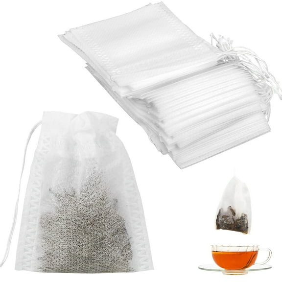 TSV 500pcs Tea Filter Bags, Disposable Empty Tea Bags, Tea Infusers Bag for Loose Leaf Teal