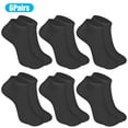 thumbnail image 1 of TSV 6 Pairs Low-Cut Socks for Men and Women, Soft Thin No Show Ankle Socks, Black/White, 1 of 6
