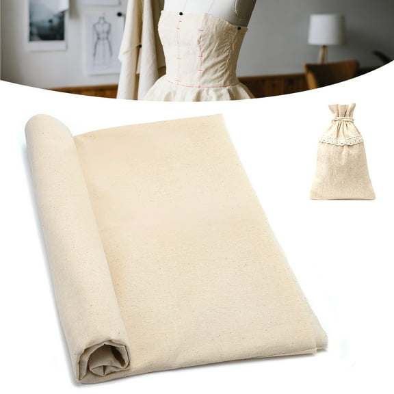 TSV 63 x 40'' Plain Creamy White Cotton Cloth for Sewing, Quilting, Embroidery & Craft Projects