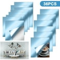 thumbnail image 1 of TSV 64pcs Sheets Flexible Mirror Sheets Self Adhesive Plastic Non-Glass Tiles Mirror Wall Stickers for Home Decor, 1 of 7