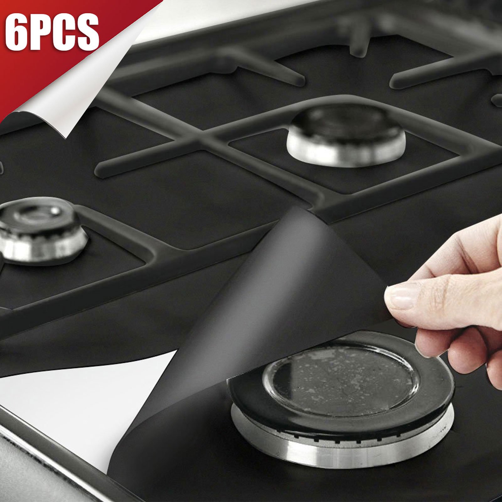 TSV 6pcs Gas Range Protectors, Reusable Non-Stick Stove Burner Covers Bib  Liners, 0.2mm Double Thickness - Walmart.com