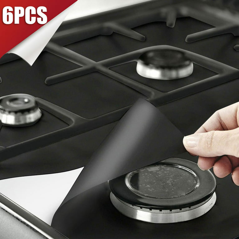 1/4/6pcs Gas Stove Top Cover Reusable Protector Square Gas Stove Top Cover  Mat