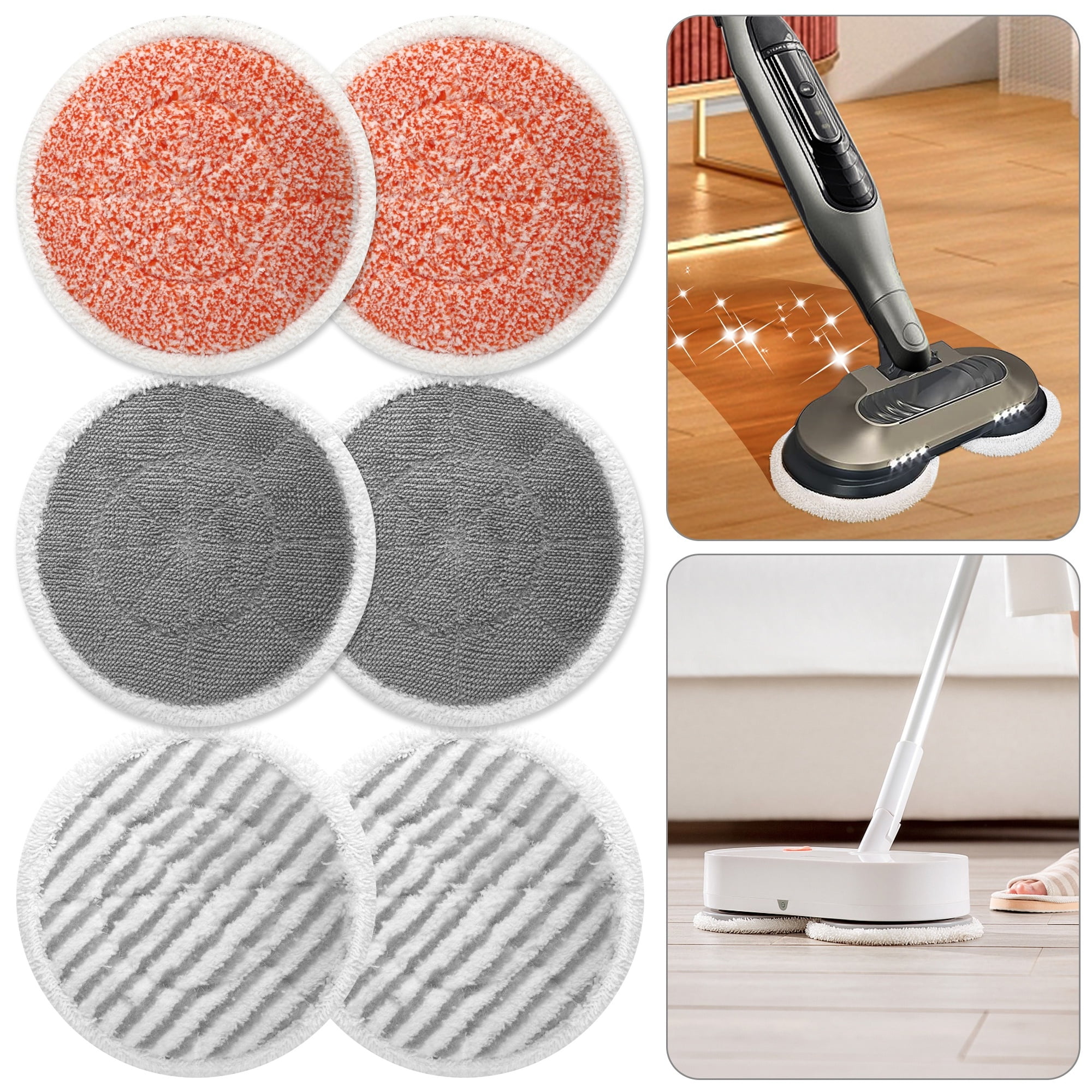  AIR U+ 8 Pack Replacement Steam Mop Pads for Shark S7000AMZ  S7001 S7201 S7020 Steam Mop, Steam & Scrub All-in-One Scrubbing and  Sanitizing, Dirt Grip Scrub Washable Pads
