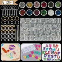 202pcs DIY Resin Molds Kit, TSV Resin Silicone Casting Mold Number Alphabet  Epoxy Resin Craft Mold, 3D Reversed Letter Jewelry Making Mold for
