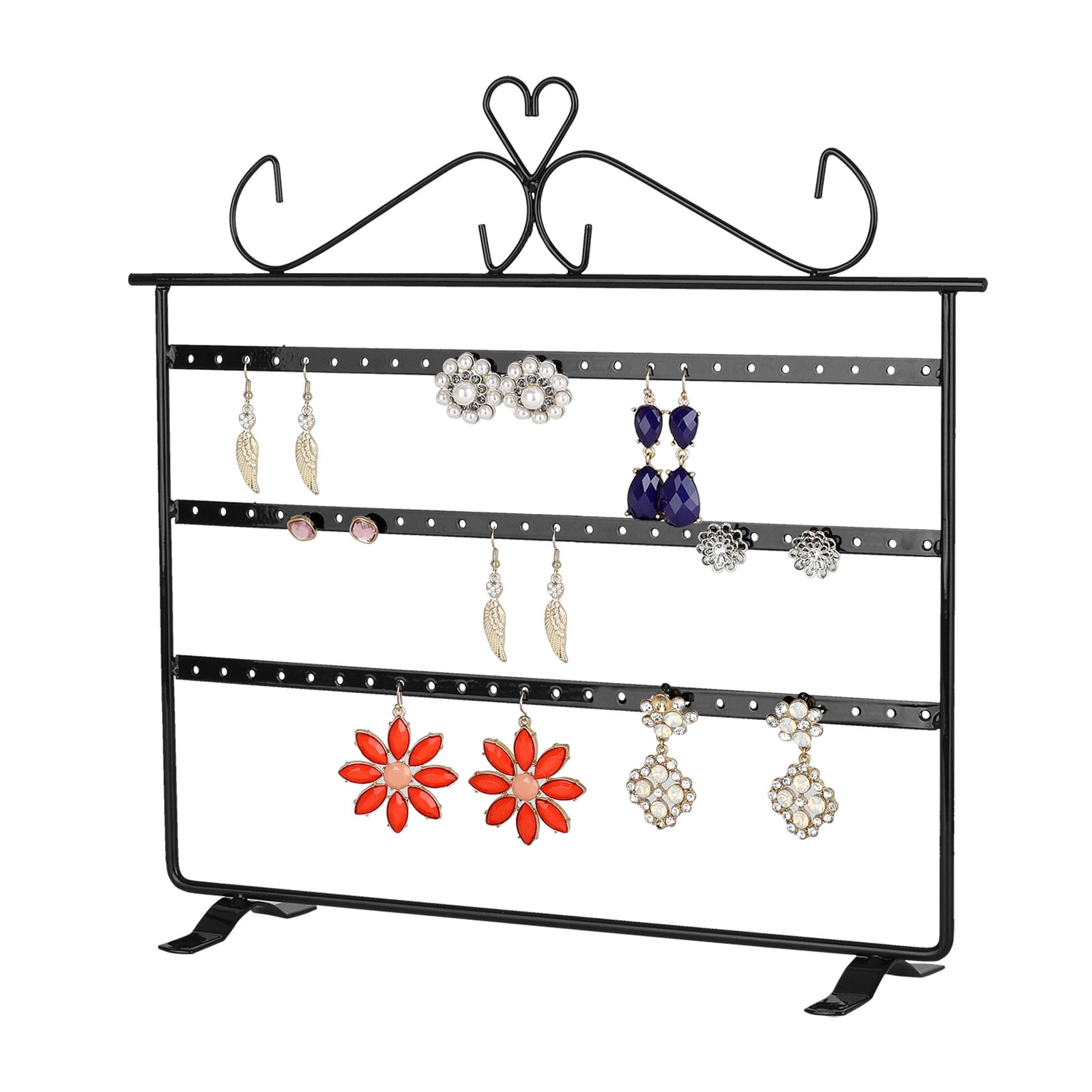 TSV 72 Holes Jewelry Organizer Earring Holder Display Stand, Earring Jewelry Necklace Display
