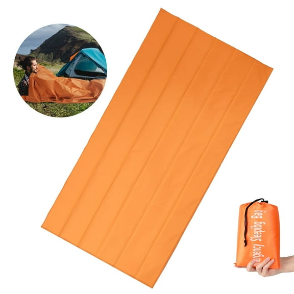 TSV 78.7 x 39.3'' Emergency Sleeping Bag, Outdoor Camping Hiking Thermal Bivy Sack, Orange