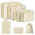 thumbnail image 1 of TSV 7pcs Packing Cubes for Suitcases, Light Packing Cubes for Travel, Luggage Organizer Bags Set, Beige, 1 of 8