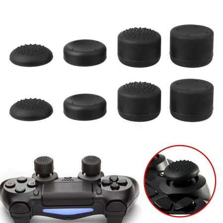 TSV 8pcs Silicone Thumbstick Grip Cover Caps, Anti-Slip Joystick Protection Cover Fit for PS5, PS4, PS3, PS2, Xbox One, Xbox 360 Controllers, Different Heights for Enhanced Control