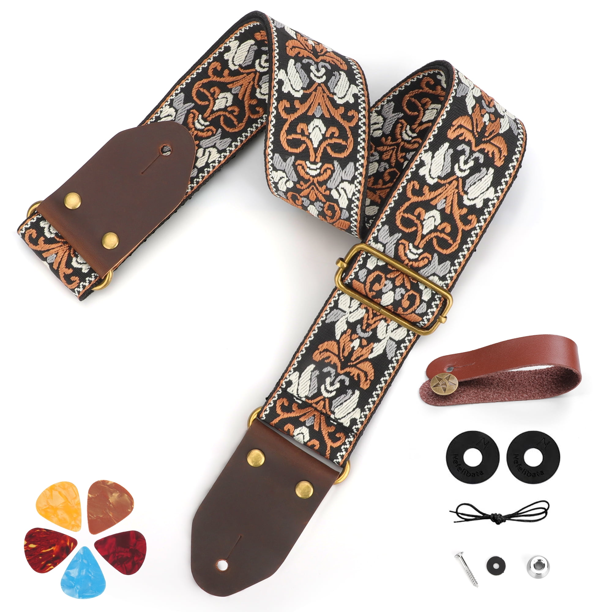Sunkizzrs® Adjustable Guitar Strap Guitar Accessories Ukulele Strap (Style  A) : : Musical Instruments