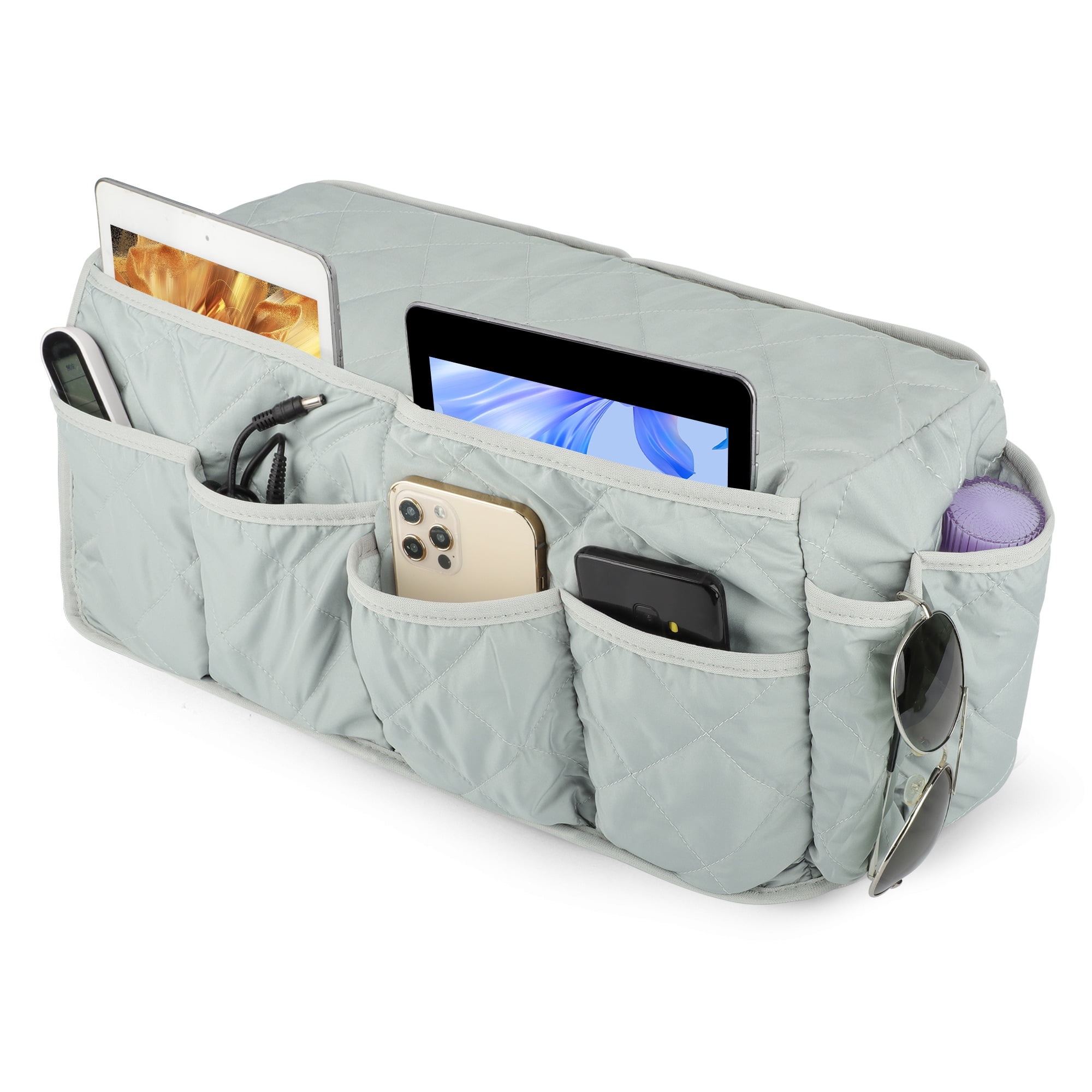 TSV AntiSlip Sofa Armchair Organizer, 14 Pockets Couch Armrest Storage