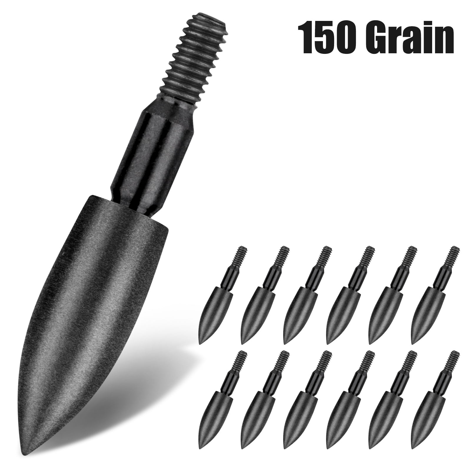 TSV Archery Field Points for Arrows Tips, 12Pcs Target Practice Heads Small  Game, Screw-in Bullet Points Broadheads for Crossbow Recurve Bow Compound  Bow Hunting Shooting 