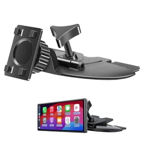 TSV CD Slot Mount Fit for CarPlay Screen, 360 Rotation CD Mount Compatible with Portable Monitors, Phones, Backup Camera, Car Stereo, GPS