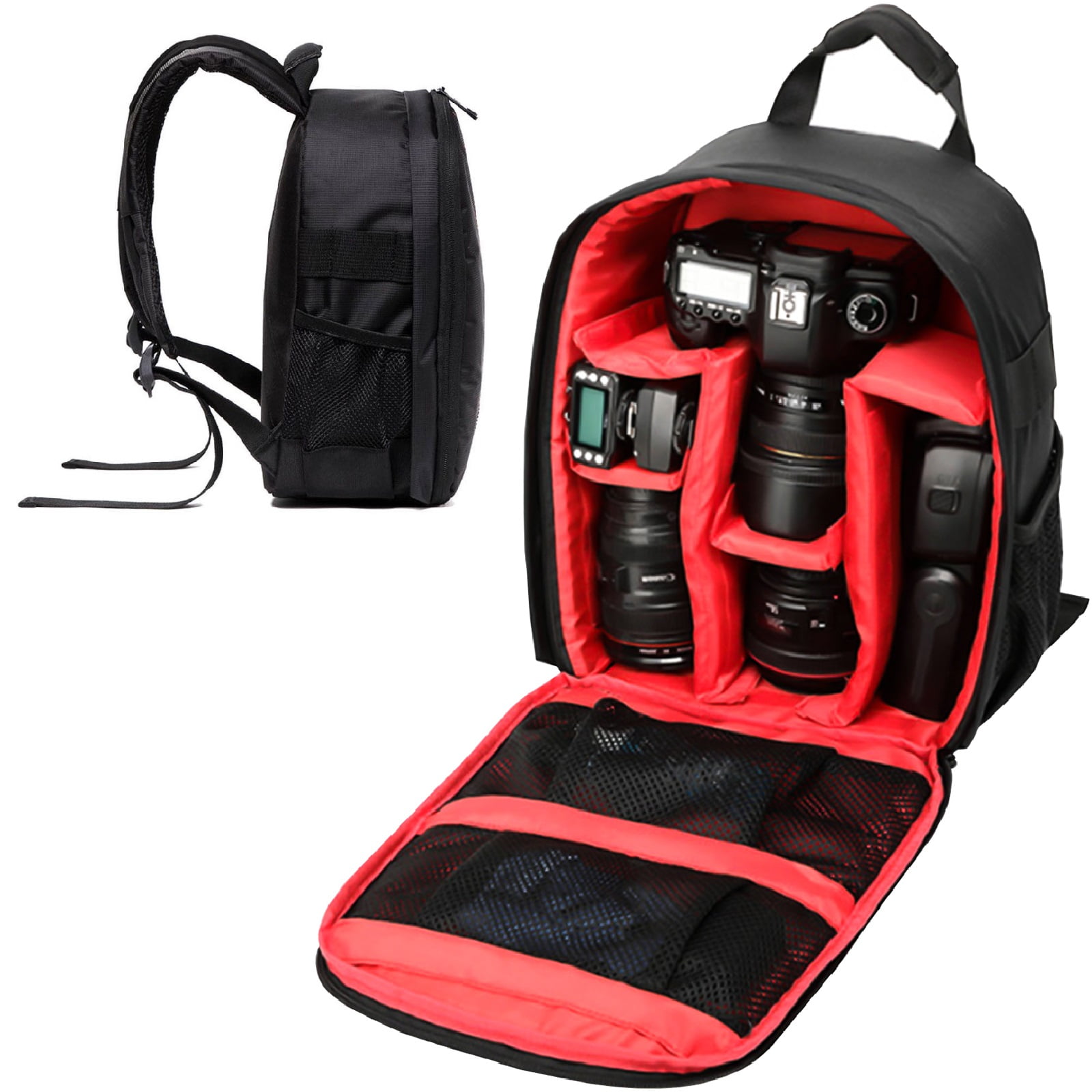 onn. DSLR Camera Carrying Backpack, Water Resistant Bag with Adjustable  Pockets