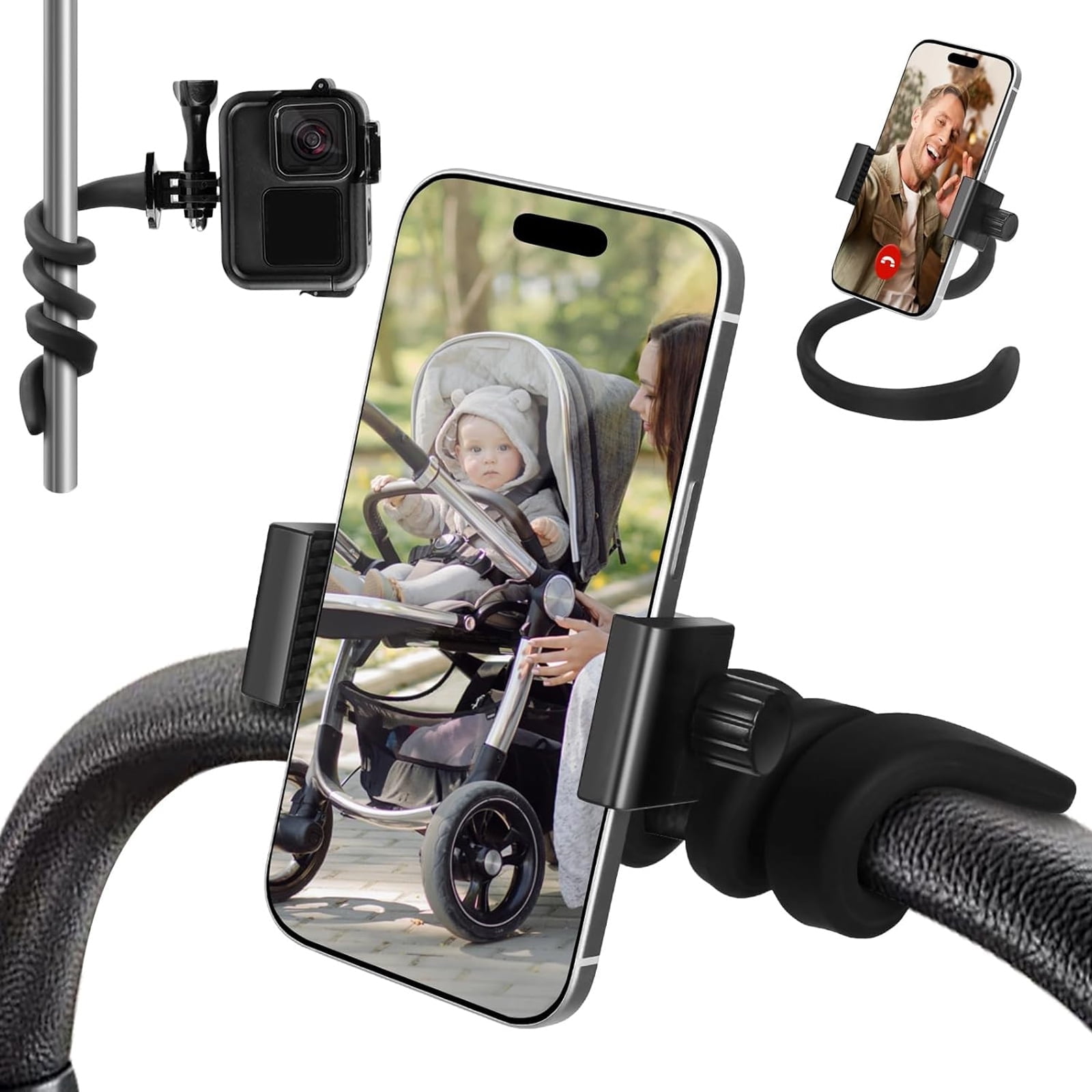 Clamp Bendable Iphone Holder Flexible Gooseneck Bed Phone Holder
