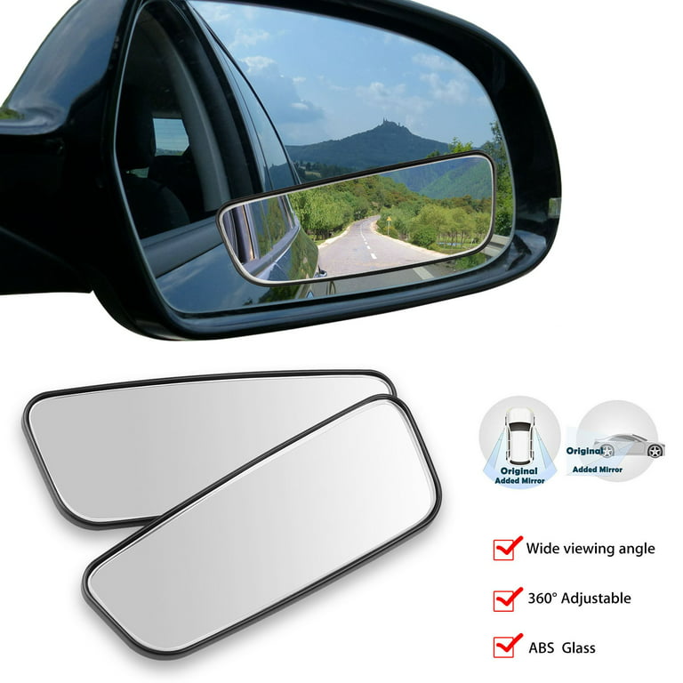 TSV Car Blind Spot Mirror, 2pcs Blind Spot Wide Angle Rear View Mirror, Car  Side Mirror, Rear View Glass Mirror for Motorcycle, ATV, Boat, Car, SUV 
