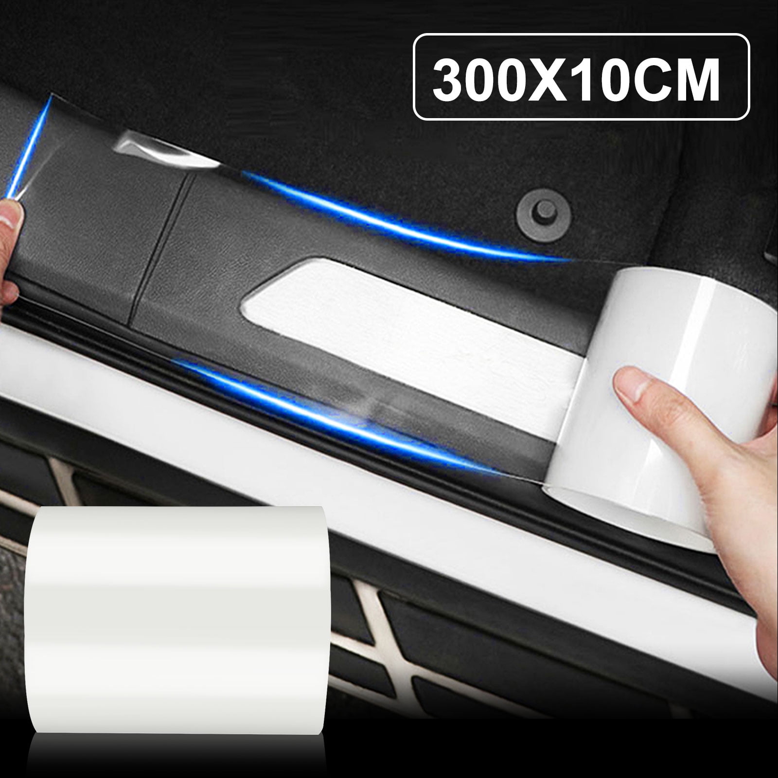 JOYCOURT Car Door Edge Guard - 32.8Ft X 4In Transparent Anti-Collision Strip For Door Sills, Bumpers & Pedals