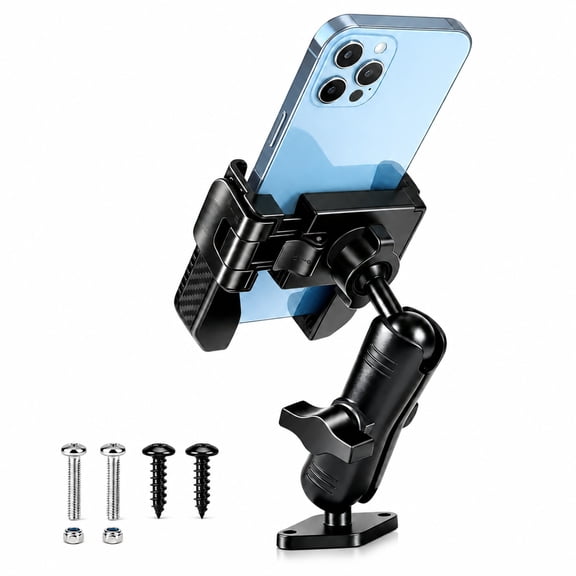TSV Car Phone Holder for Truck Boat, 360° Adjustable Drill-Base Phone Mount for Van/UTV/Dashboard, Fits 4.2"-7.2" iPhone & More Smartphones