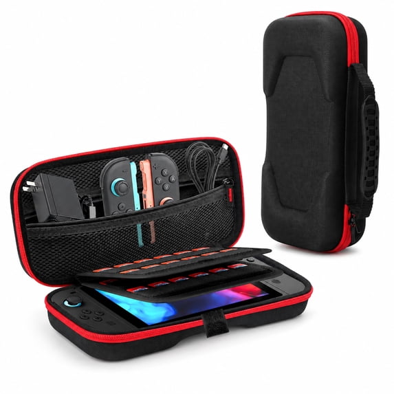 TSV Carrying Case Compatible with Nintendo Switch 2, EVA Hard Shell Travel Case with 24 Game Card Slots and Accessory Pocket