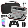 thumbnail image 1 of TSV Carrying Case Fit for Nintendo Switch OLED, 17-in-1 Accessories Bundle with Hard EVA Travel Bag, PC/Silicone Protective Case Cover, Screen Protector, Type C Cable, Thumb Grip Caps, 1 of 7