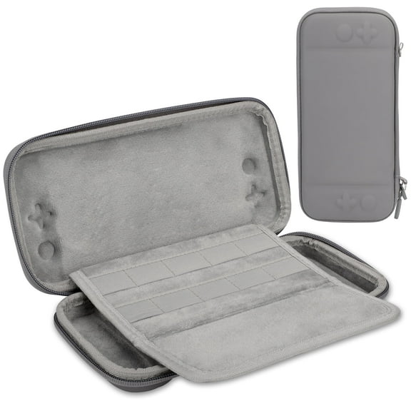 TSV Carrying Case Fit for Nintendo Switch/OLED, Slim Protective Travel Storage Bag with 10 Games Storage Slots, Stand